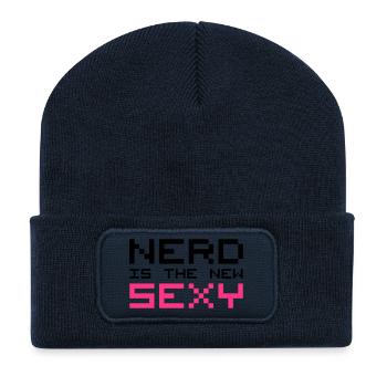 Nerd Is The New Sexy - Recycled Patch Beanie - french navy - Front
