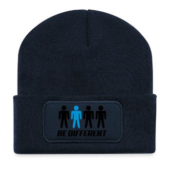 be_different - Recycled Patch Beanie - french navy - Front