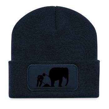 Elephant shit - Recycelte Patch Beanie - French Navy - Vorne