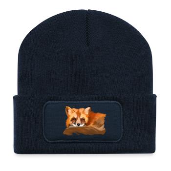 Fuchs - Recycelte Patch Beanie - French Navy - Vorne