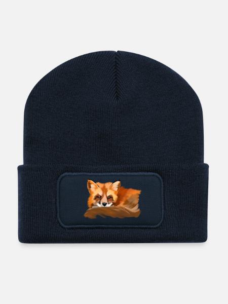 fox - Recycled Patch Beanie - french navy