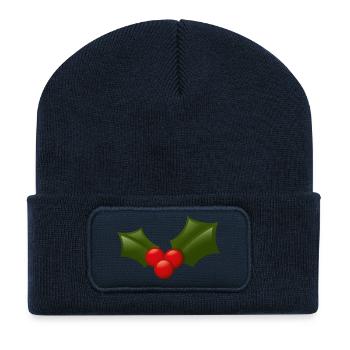 Smiley Holly - Recycelte Patch Beanie - French Navy - Vorne