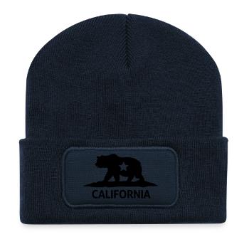 california - Recycelte Patch Beanie - French Navy - Vorne