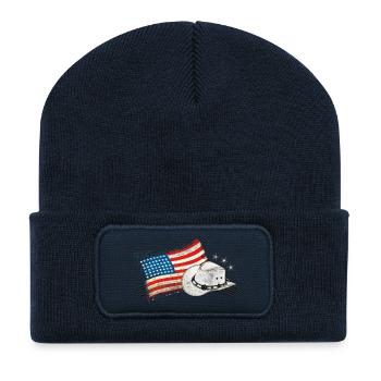 kl_linedance15 - Beanie recyclé à patch - bleu marine - Devant