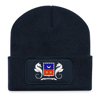 Mayotte / 976 / Comores / Maoré - Beanie recyclé à patch - bleu marine - Devant