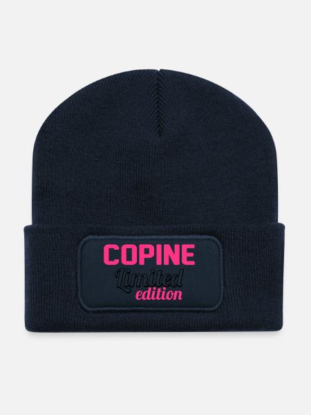Ami / Copain / Copine / Voisin / Nourrice / Geek - Recycled Patch Beanie - french navy
