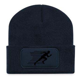 running silhouette - Recycelte Patch Beanie - French Navy - Vorne