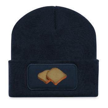 Artificial toast bread design - Recycled Patch Beanie - french navy - Front