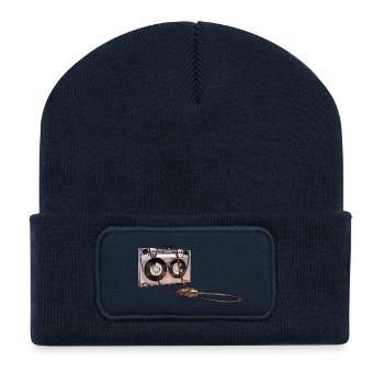 Tape Kassette - Recycelte Patch Beanie - French Navy - Vorne