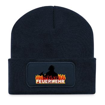 Feuerwehr - Recycelte Patch Beanie - French Navy - Vorne