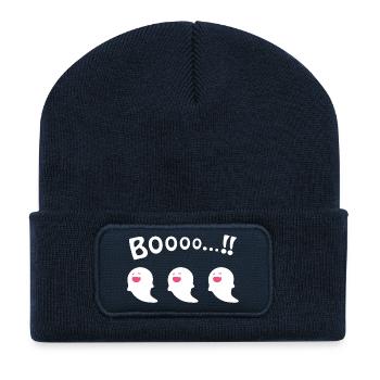 Booo ghost - Recycled Patch Beanie - french navy - Front