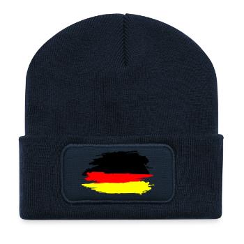 Deutschland - Recycelte Patch Beanie - French Navy - Vorne