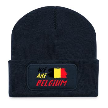 Nous sommes la Belgique - Beanie recyclé à patch - bleu marine - Devant