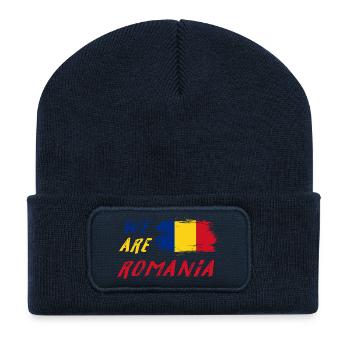 Nous sommes la Roumanie - Beanie recyclé à patch - bleu marine - Devant