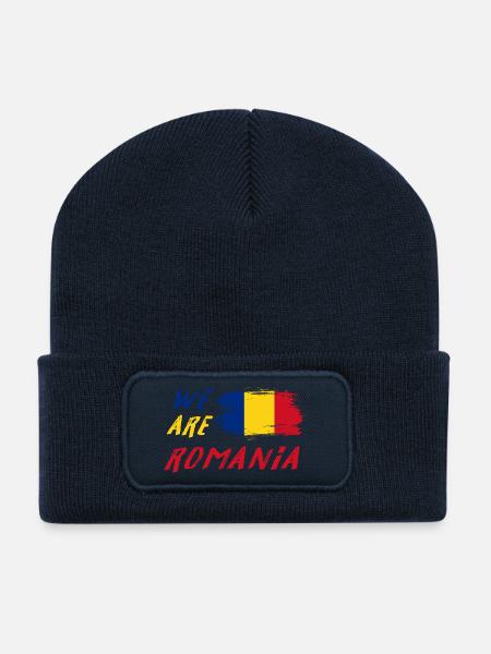 Wir sind Rumänien - Recycelte Patch Beanie - French Navy