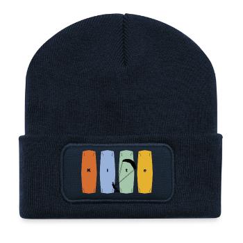 Kite Kitesurfing Desig - Board and Kiter - Recycled Patch Beanie - french navy - Front
