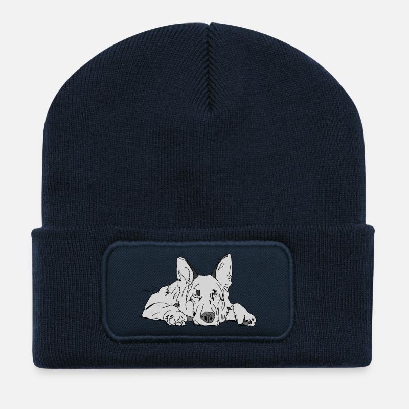 Schäferhund - Recycelte Patch Beanie - French Navy