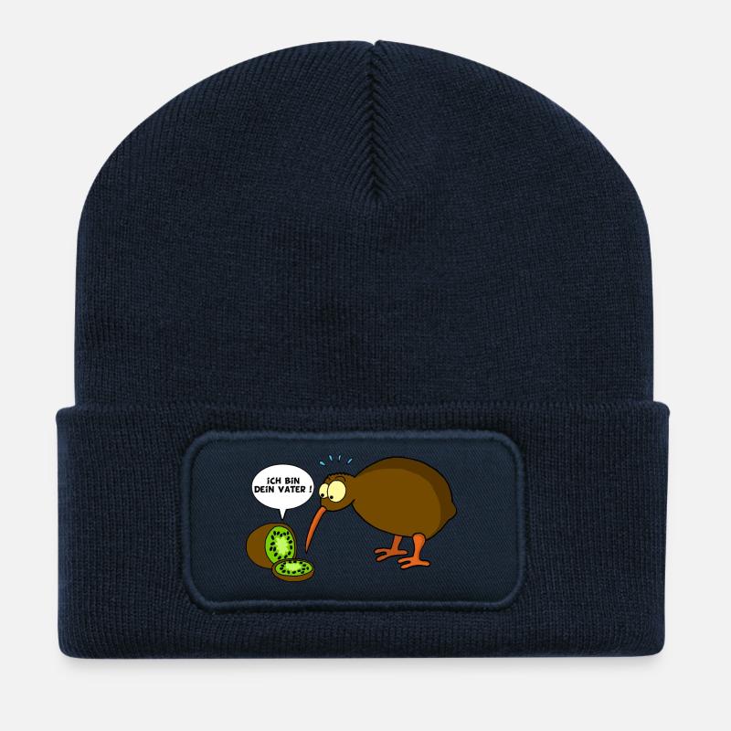 Kiwi gegen Kiwi - Recycelte Patch Beanie - French Navy