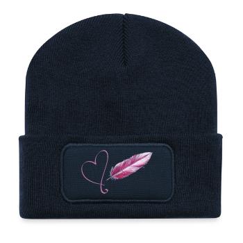 Little Love Feather - Sonja Ariel von Staden - Recycled Patch Beanie - french navy - Front