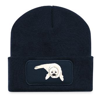 Seal Baby - Recycled Patch Beanie - french navy - Front