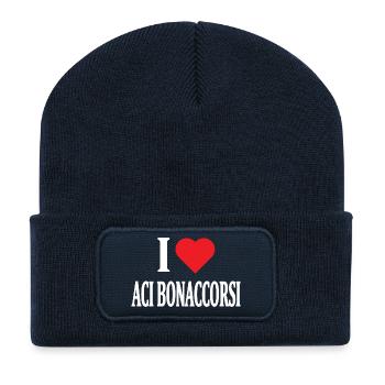 t-shirt J’aime Aci Bonaccorsi Sicile - Beanie recyclé à patch - bleu marine - Devant