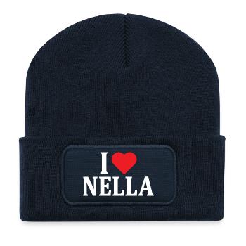 t-shirt name I love In the gift idea t-shirt - Recycled Patch Beanie - french navy - Front