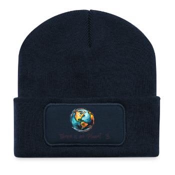 Klimaschutz Kein Planet B - Recycelte Patch Beanie - French Navy - Vorne