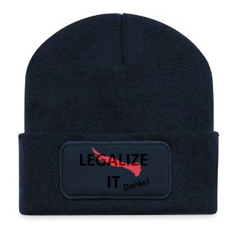 Cannabis Marijuana Legalization - Recycled Patch Beanie - french navy - Front