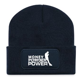MPP blanc - Beanie recyclé à patch - bleu marine - Devant