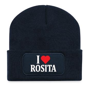 Tee shirt J'aime Rosita idée cadeau t-shirt - Beanie recyclé à patch - bleu marine - Devant