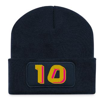 10. 10 YEARS. 10th ANNIVERSARY. 10 YEAR ANNIVERSARY. - Recycled Patch Beanie - french navy - Front