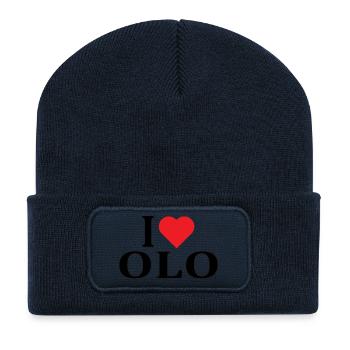 t-shirt I love Olo t-shirt gift idea - Recycled Patch Beanie - french navy - Front