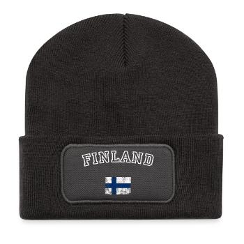 Finnische Flagge Bogen T-Shirt - Recycelte Patch Beanie - Dunkelgrau - Vorne