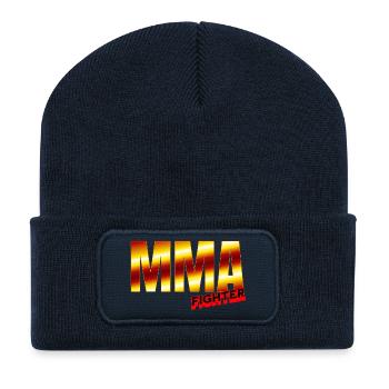 MMA Figher - Design mit coolen Farben. - Recycelte Patch Beanie - French Navy - Vorne