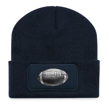 Rugby – Rugbyball mit monochromer Linie - Recycelte Patch Beanie - French Navy - Vorne