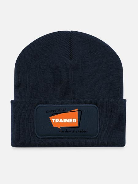 Ich bin dieser Trainer von dem alle reden - Recycelte Patch Beanie - French Navy