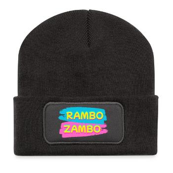 RAMBO ZAMBO - Beanie recyclé à patch - charbon - Devant