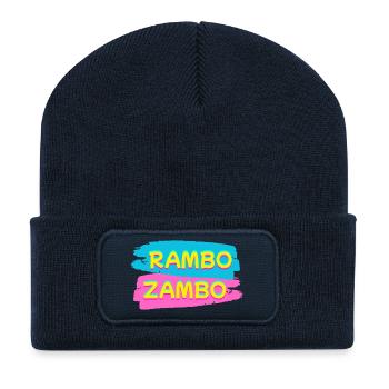 RAMBO ZAMBO - Beanie recyclé à patch - bleu marine - Devant