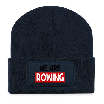 we are ROWING - Rudern - Aviron - Recycelte Patch Beanie - French Navy - Vorne