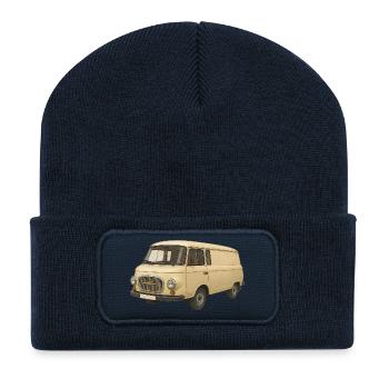 B1000 als Comic - Recycelte Patch Beanie - French Navy - Vorne