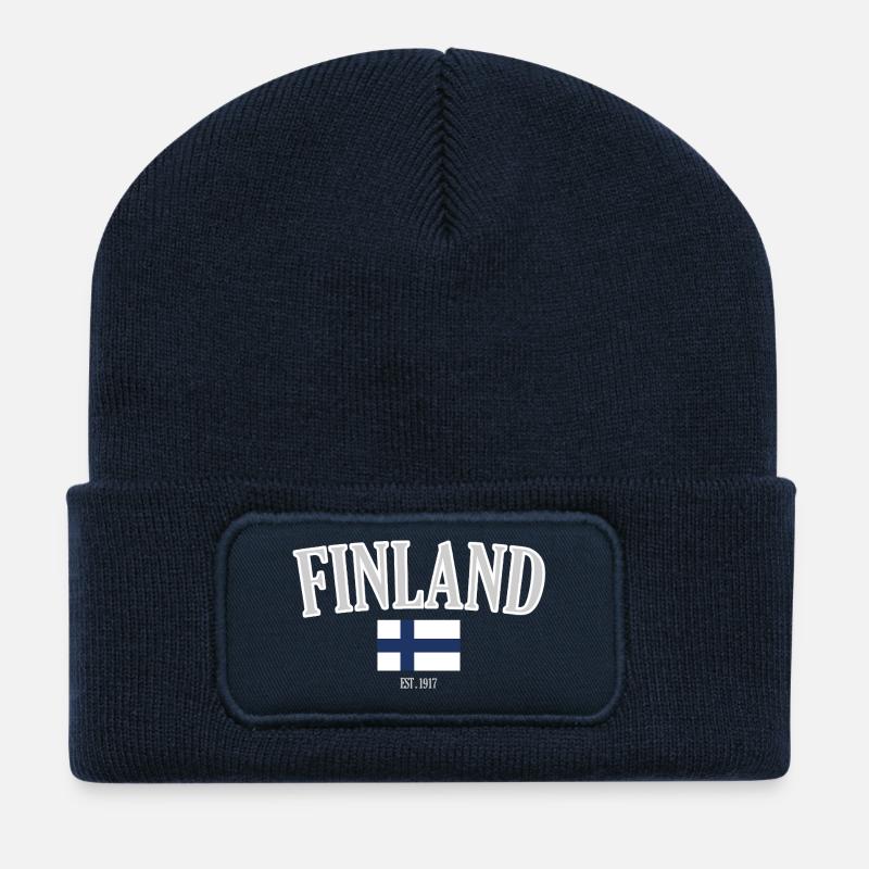 Finnland seit 1917 - Recycelte Patch Beanie - French Navy