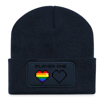 Player One Rainbow - Recycled Patch Beanie - french navy - Front