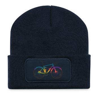 T-shirt Gravel Bike & Nature Line Art - Beanie recyclé à patch - bleu marine - Devant