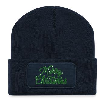 Schrift Merry Ch - Recycelte Patch Beanie - French Navy - Vorne