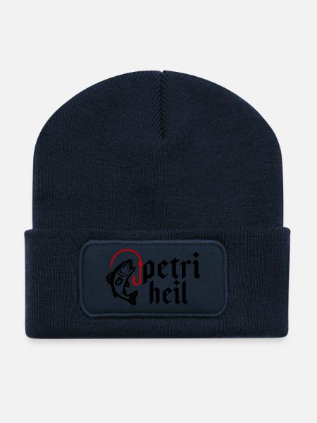 Petri Heil Angeln - Recycelte Patch Beanie - French Navy