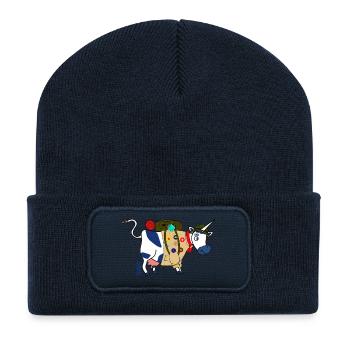 LICORNE BAVAROISE - Scouts - Beanie recyclé à patch - bleu marine - Devant