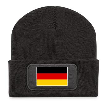 Drapeau de l’Allemagne - Beanie recyclé à patch - charbon - Devant