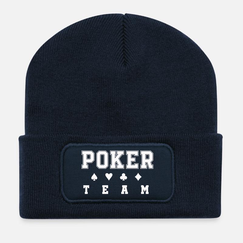Équipe de poker - Beanie recyclé à patch - bleu marine