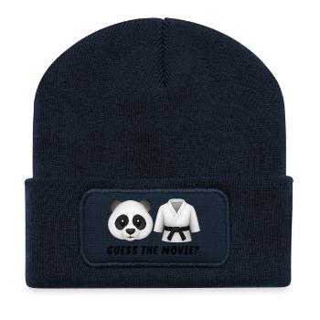 Errate den Film Lustig Humorvoll - Recycelte Patch Beanie - French Navy - Vorne