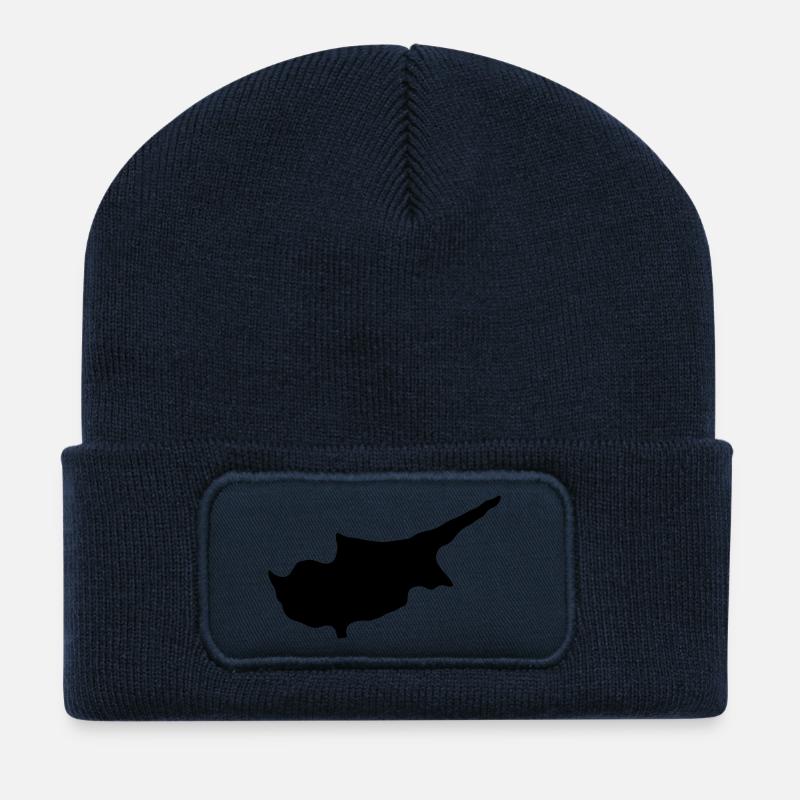 Chypre - Beanie recyclé à patch - bleu marine